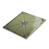 Carreau de céramique Art Déco vert sauge (Côté)