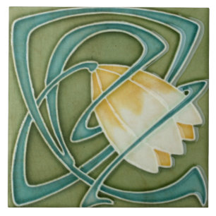 Carreau de céramique - Art nouveau décoratif Tulip
