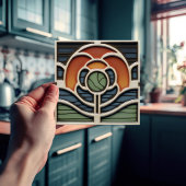 Carreau de céramique Art Nouveau Mackintosh Rose