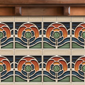 Carreau de céramique Art Nouveau Mackintosh Rose