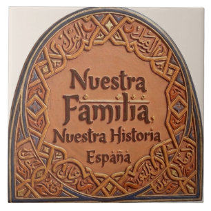 Carreau De Céramique Artisanale : "Notre Famille, Notre Hi