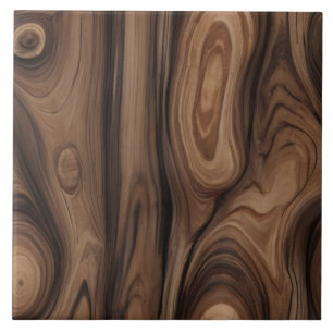 Carreau de céramique aspect bois faux tourbillons 