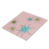 Carreau de céramique atomique iconique rose de (Côté)