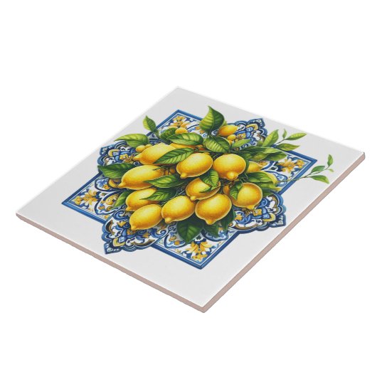 Carreau de céramique au citron (Côté)