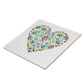 Carreau de céramique avec les gens polonais de (Côté)