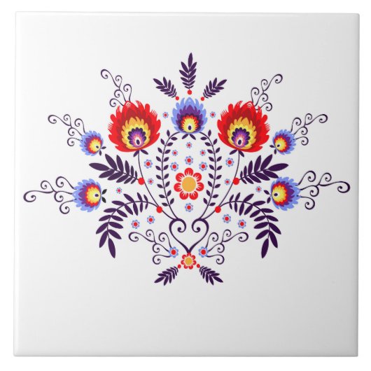 Carreau de céramique avec les gens polonais de (Devant)