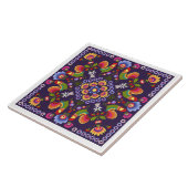 Carreau de céramique avec les gens polonais de (Côté)