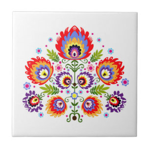 Carreau de céramique avec les gens polonais de