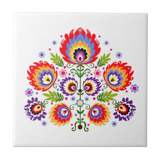 Carreau de céramique avec les gens polonais de (Devant)