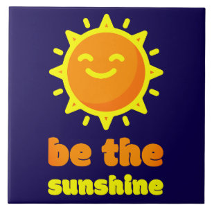 Carreau de céramique Be The Sunshine Bleu marine S