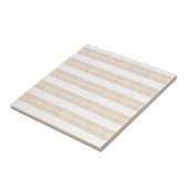 Carreau de céramique beige à rayures Chic Classiqu (Côté)