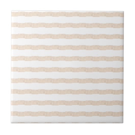 Carreau de céramique beige à rayures Classique Mod (Devant)