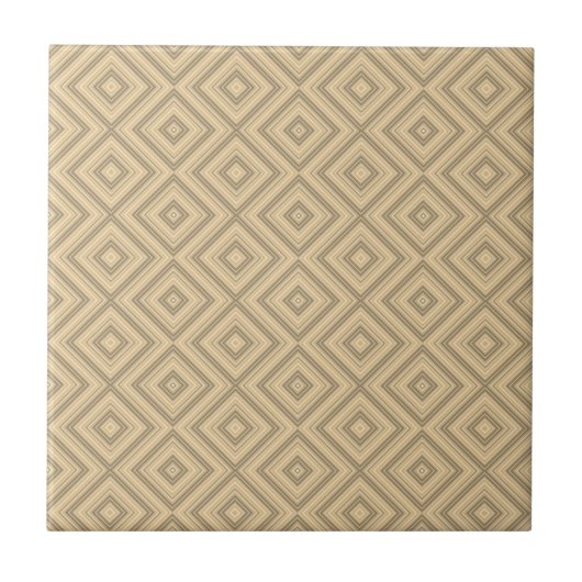 Carreau de céramique beige brun rayé (Devant)