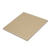 Carreau de céramique beige brun rayé (Côté)