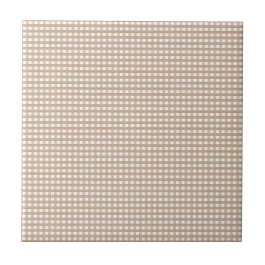 Carreau de céramique beige et blanc à rayures carr (Devant)