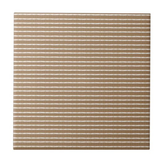 Carreau de céramique beige rayé (Devant)
