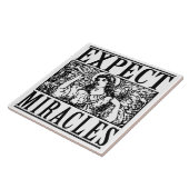 Carreau de céramique blanc Expect Miracles 6" sq (Côté)