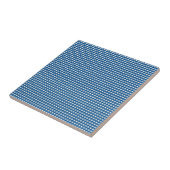 Carreau de céramique bleu à rayures carrées (Côté)