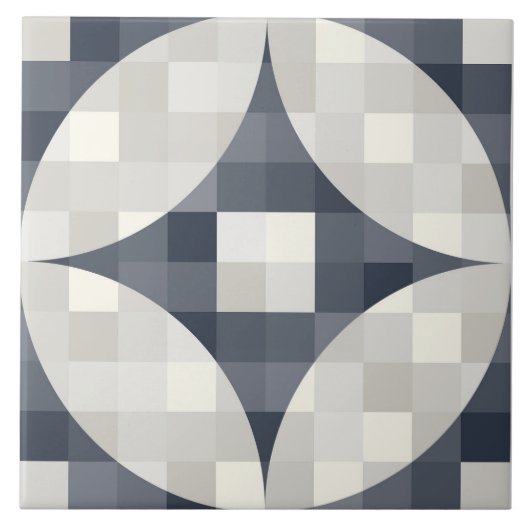 Carreau de céramique bleu gris et beige moderne du (Devant)