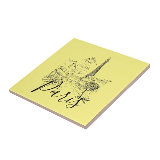 Carreau de céramique Café Paris (Côté)