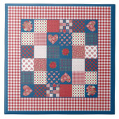 Carreau de céramique chic : Faux-patchwork et (Devant)