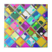 Carreau de céramique coloré unique (Devant)