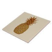 Carreau de céramique d'ananas hawaïen tropical (Côté)
