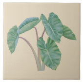 Carreau de céramique d'aquarelle hawaïenne (Devant)