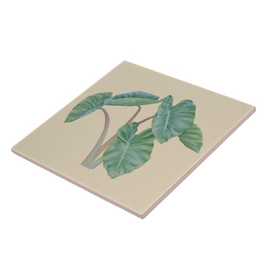 Carreau de céramique d'aquarelle hawaïenne (Côté)