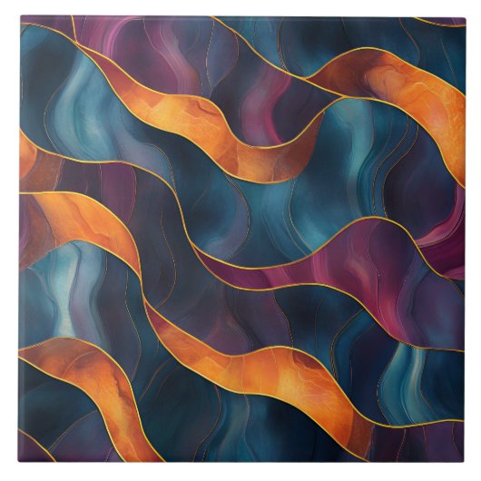 Carreau de céramique d'art agate (Devant)
