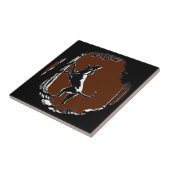 Carreau de céramique d'art de chien de chasse Déco (Côté)