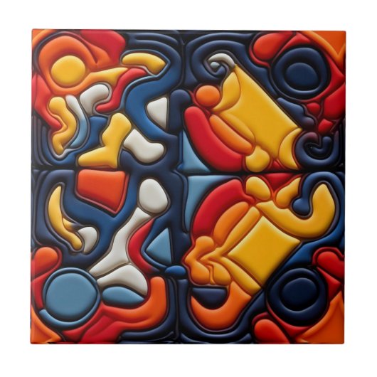 Carreau de céramique d'art moderne (Devant)