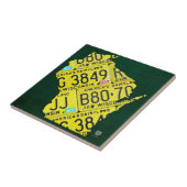 Carreau de céramique de carte de plaque (Côté)