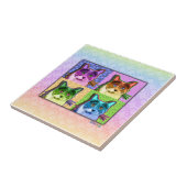 Carreau de céramique de chat d'art de bruit (Côté)