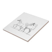 Carreau de céramique de cheval Arabe - chevaux (Côté)