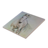 Carreau de céramique "de cheval blanc" (Côté)