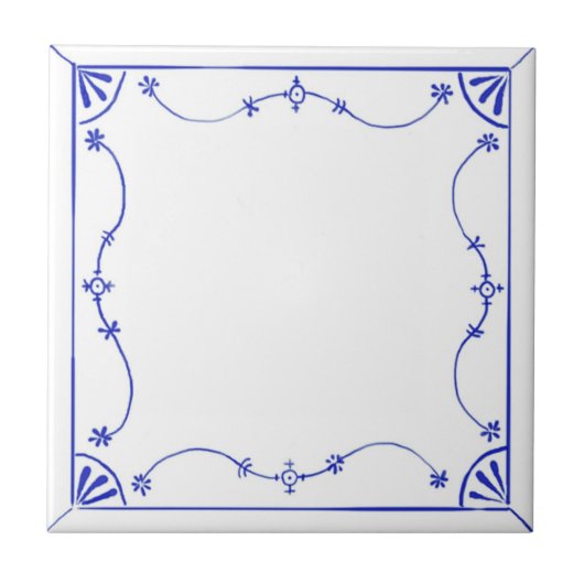 Carreau de céramique de conception de Delft Blau (Devant)