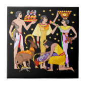 Carreau de céramique de conception égyptienne (Devant)