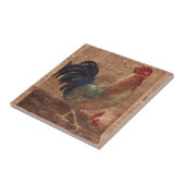 Carreau de céramique de coq français vintage de (Côté)