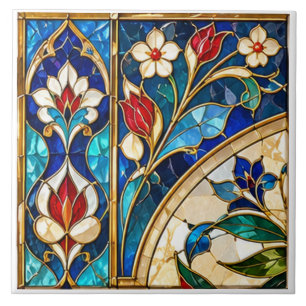 Carreau de céramique de Damas fleur et tulipe otto