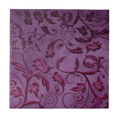 Carreau de céramique de dentelle pourpre (Devant)