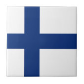 Carreau de céramique de drapeau de la Finlande (Devant)