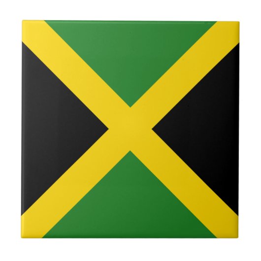 Carreau de céramique de drapeau de la Jamaïque (Devant)