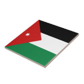 Carreau de céramique de drapeau de la Jordanie (Côté)