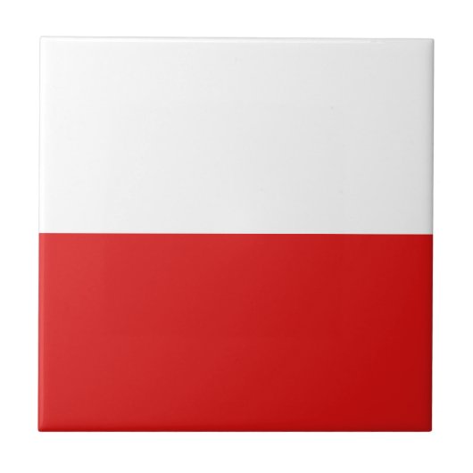 Carreau de céramique de drapeau de la Pologne (Devant)
