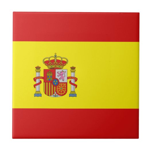 Carreau de céramique de drapeau de l'Espagne (Devant)