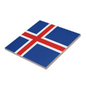 Carreau de céramique de drapeau de l'Islande (Côté)