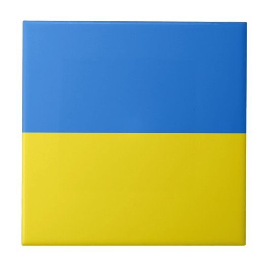 Carreau de céramique de drapeau de l'Ukraine (Devant)