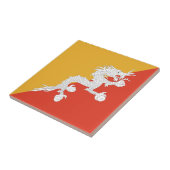 Carreau de céramique de drapeau du Bhutan (Côté)