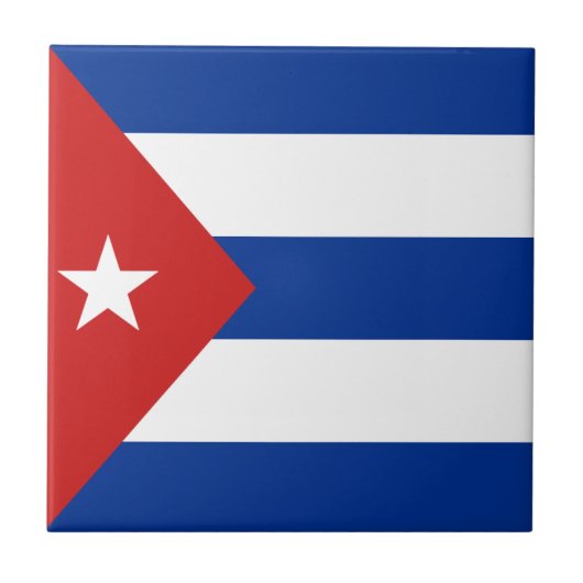 Carreau de céramique de drapeau du Cuba (Devant)